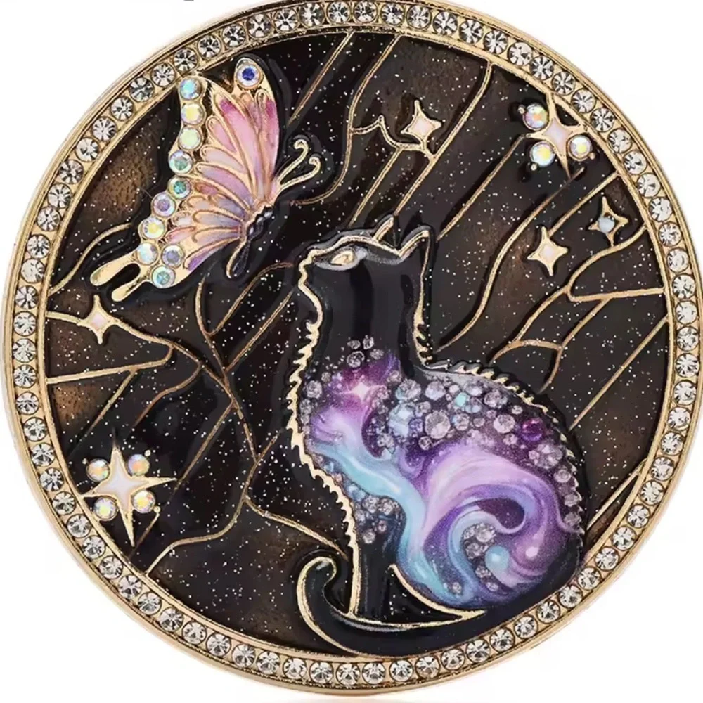 Butterfly Noire Purple Royal Cat Brooch
